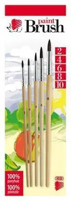 Bürstenset, 5pcs, Nr. 2-4-6-8-10, Holz, ICO "Hedgehog" Natural